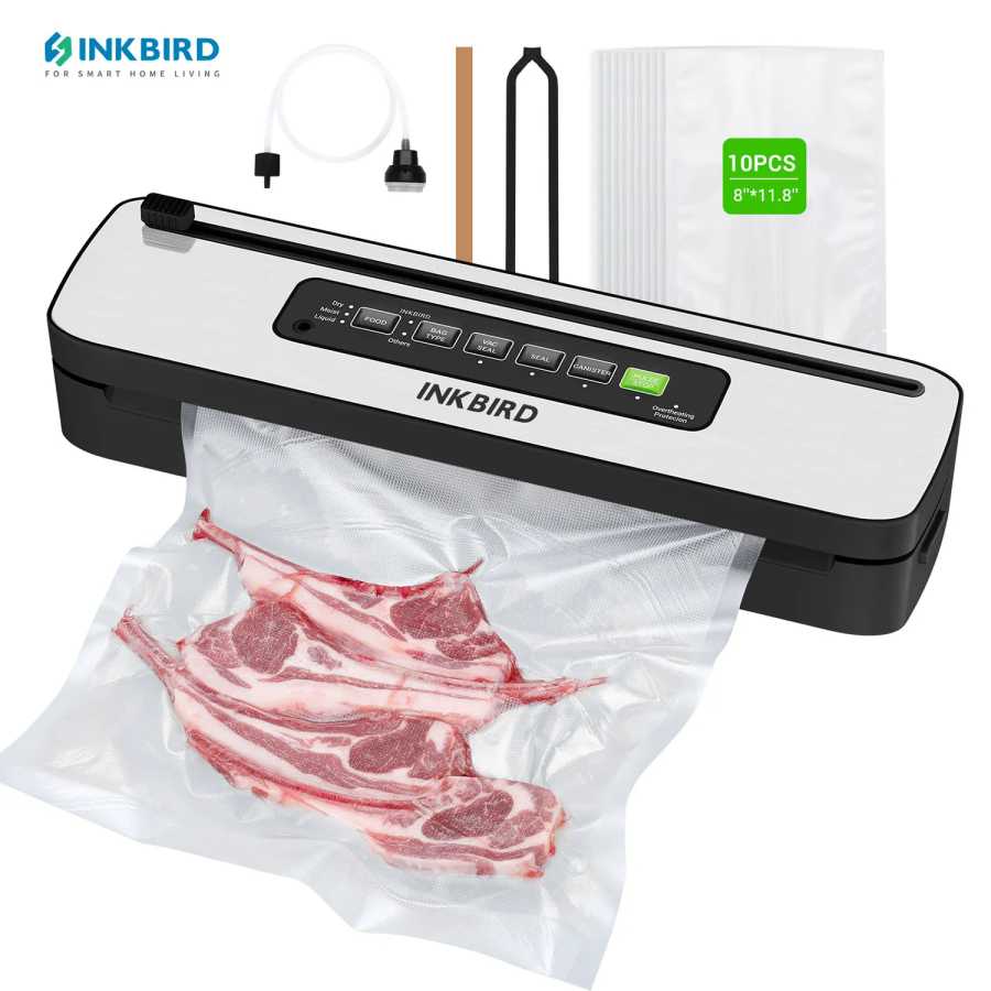 INKBIRD INK-VS05 Домашний вакуумный упаковщик 220 В, вилка европейского стандарта, защита от перегрева, система охлаждения, компактная вакуумная машина Упаковочное, полиграфическое и вспомогательное оборудование