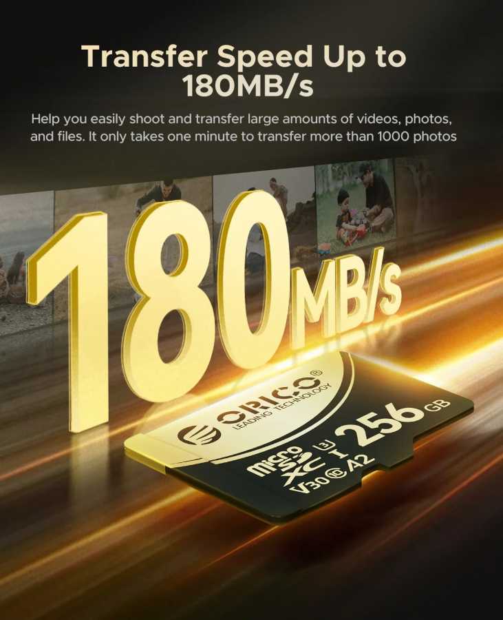 Фотография №2 товара Карта памяти ORICO Micro SD TF 512 ГБ microSDXC До
