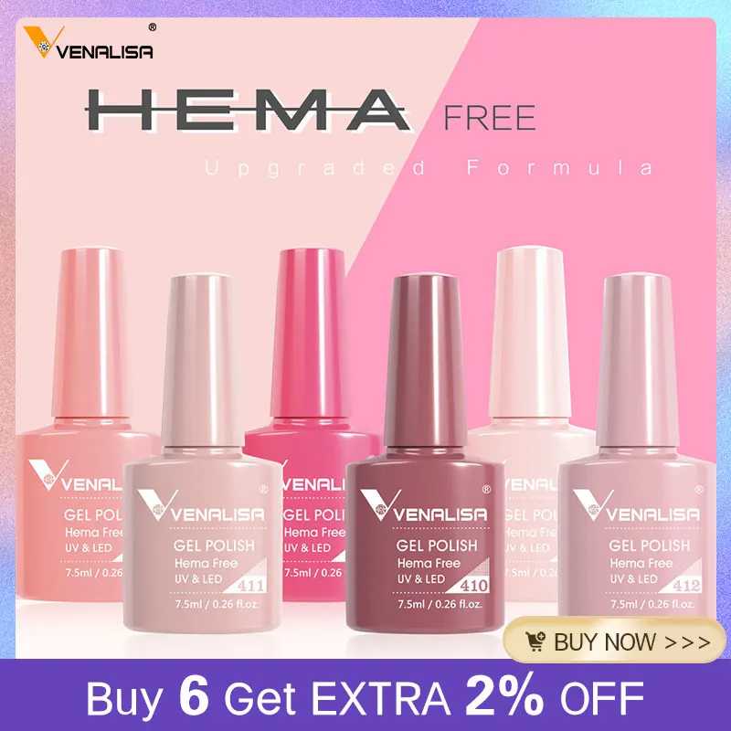 Venalisa VIP4 7,5 мл Гель-лак для ногтей Hema Free с полным покрытием Красивый полуперманентный замачиваемый УФ-светодиодный гель-лак для ногтей Гель-лак Инструменты для дизайна ногтей