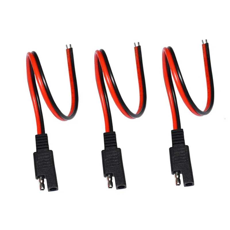 DIY SAE кабель с одной головкой SAE односторонний удлинительный кабель 18AWG 14AWG 12AWG 10AWG 15 см 30 см для автомобильной солнечной панели Аксессуары для мотоциклов