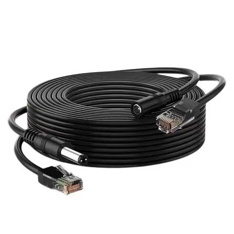 5-50M Открытый PoE Power Ethernet-кабель для камер видеонаблюдения и IP 8-ядерный 8P + 2C Высокопрочный сетевой удлинитель Доступ к автоматизации здания