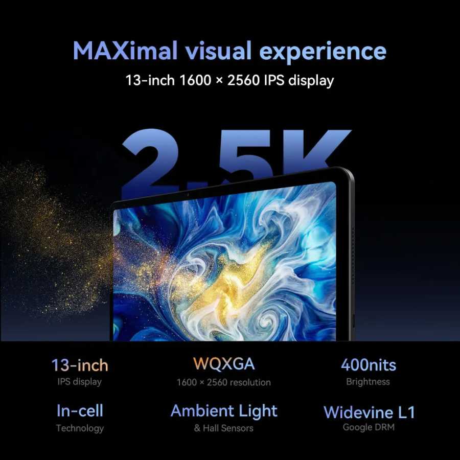 Фотография №3 товара Планшет ALLDOCUBE iPlay 70 Max Pro, 13'' 2.5K дисплей, Unisoc
