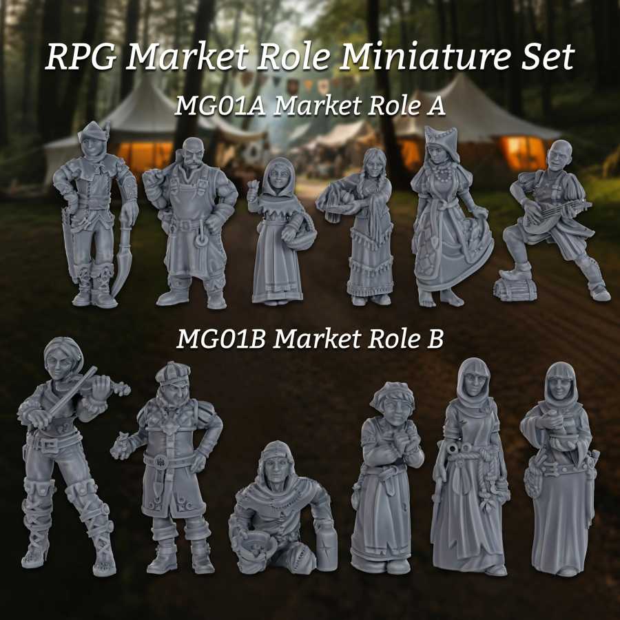 Набор миниатюр для TTRPG, фэнтезийные персонажи для настольных сцен, высокодетализированные фигурки для ролевых настольных игр для DM Хобби и коллекционирование