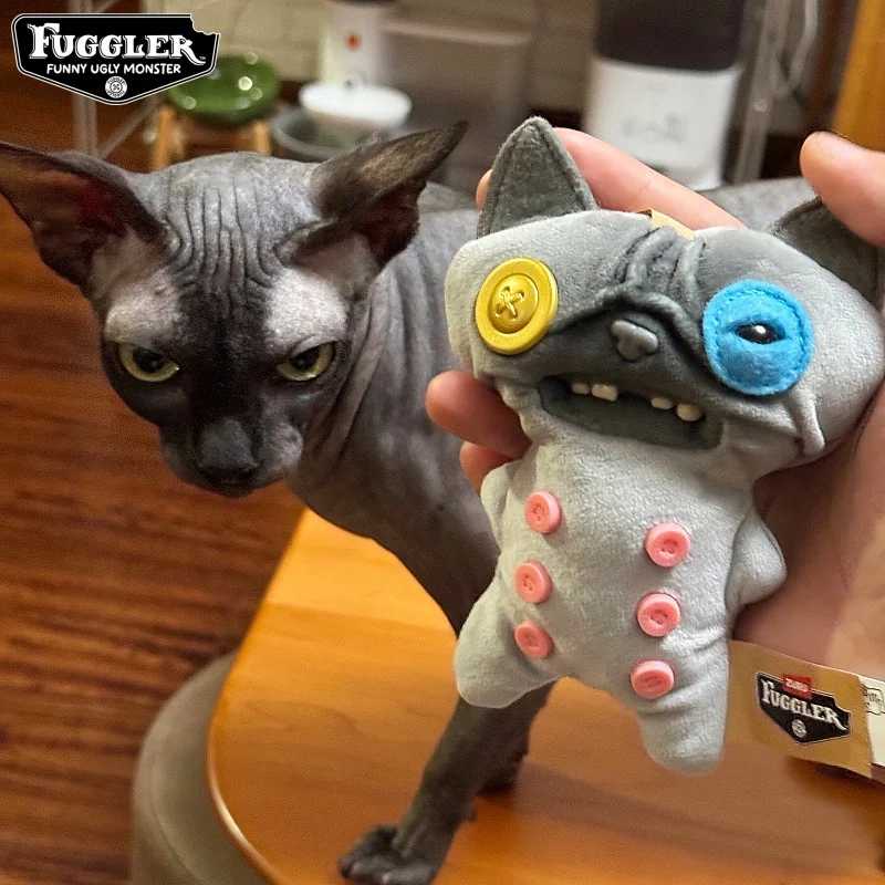 Оригинальная плюшевая кукла-монстр Fuggler из серии Dark Lane Night Cat, милая и забавная, в виде зубастого монстра, игрушка-брелок для сумки, подарок на день рождения для девочки Модная слепая коробка