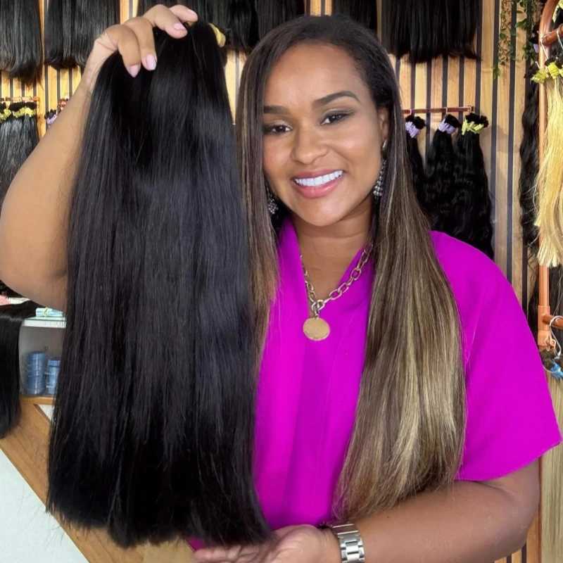 Фотография №4 товара 100% человеческие волосы, без утка, Remy Vietnam Hair, прямые пучки