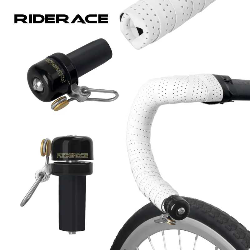 RIDERACE дорожный велосипедный звонок, медный велосипедный руль, вилка, торцевое кольцо, чистый громкий звук, предупреждающая сигнализация, безопасные аксессуары для велоспорта Велоспорт