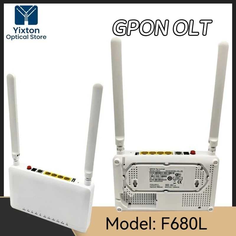 Высококачественный 2.4G/5G GPON ONT с 4 гигабитными портами Ethernet + 1 USB, 12V 1.5A, оптический сетевой терминал GPON ONU WIFI F680L, новый ONU Оборудование для связи