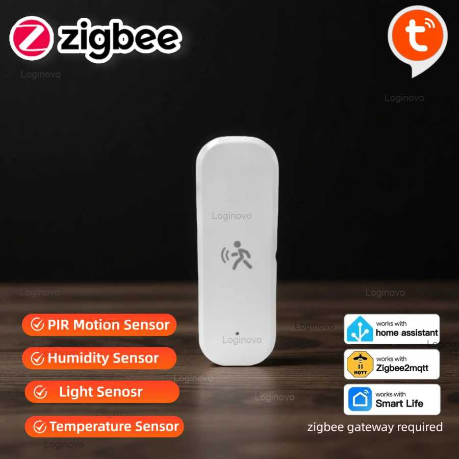 Zigbee 3,0 PIR датчик движения Tuya Smart Life Mmwave радар влажность температура датчик света детектор для 2MQTT домашний помощник Системы умного дома