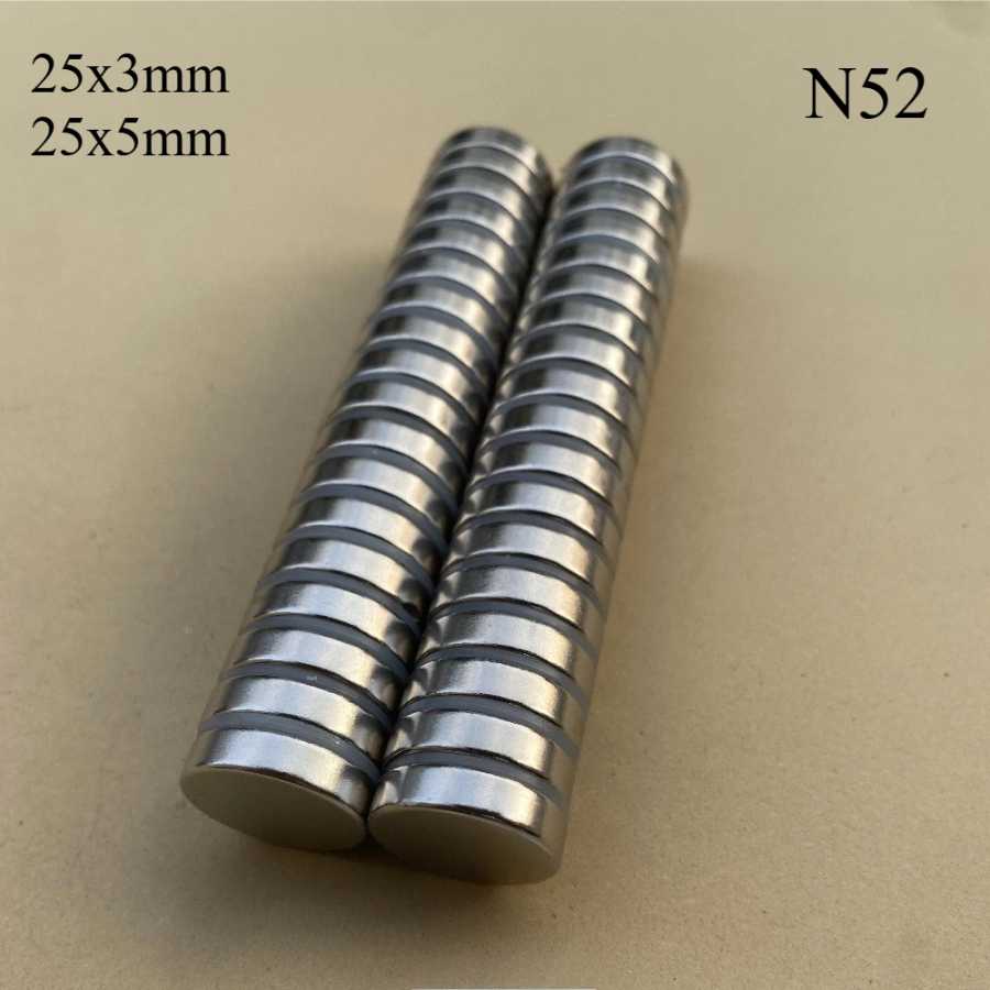 N52 25x3 25x5 сильный неодимовый 25*5 25*3 дисковые магниты на холодильник настраиваемые поисковые магниты для домашнего офиса доска Крепеж и скобяные изделия