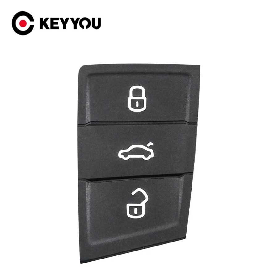 KEYYOU 3-кнопочный резиновый дистанционный автомобильный ключ для Volkswagen VW Golf 7 4 5 Mk4 6 для Skoda Octavia для Seat Leon Ibiza Altea брелок для ключей Стартеры