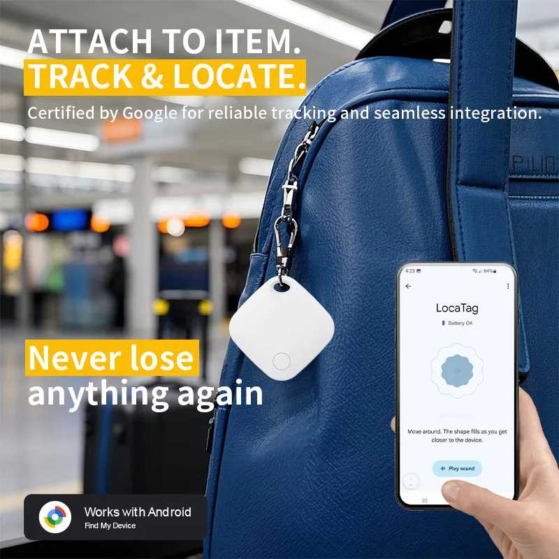 Фотография №1 товара Bluetooth GPS-трекер для устройств Android, тег работает с приложением Google