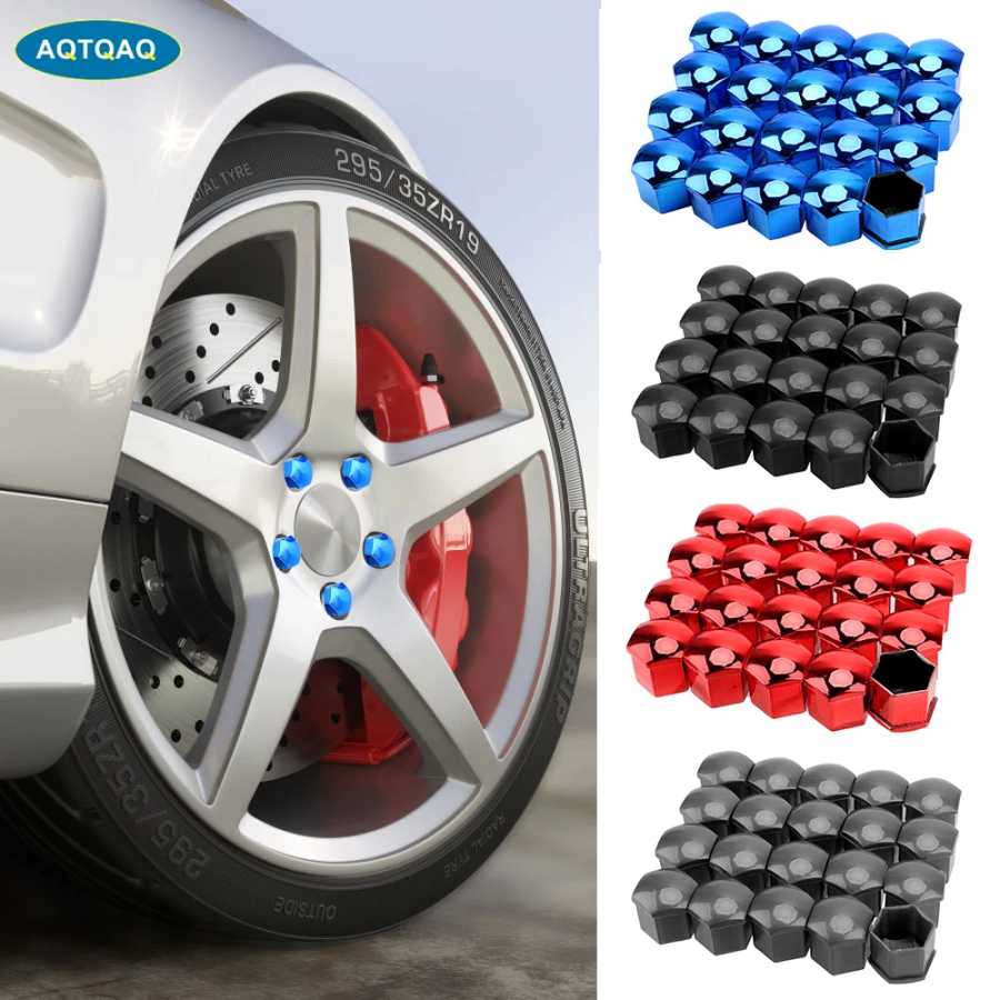 AQTQAQ 20 шт./компл. украшение автомобиля авто антикоррозийное авто украшение антикоррозийная автомобильная ступица винтовая крышка 17 мм внешнее украшение новый Быстроизнашиваемых деталей