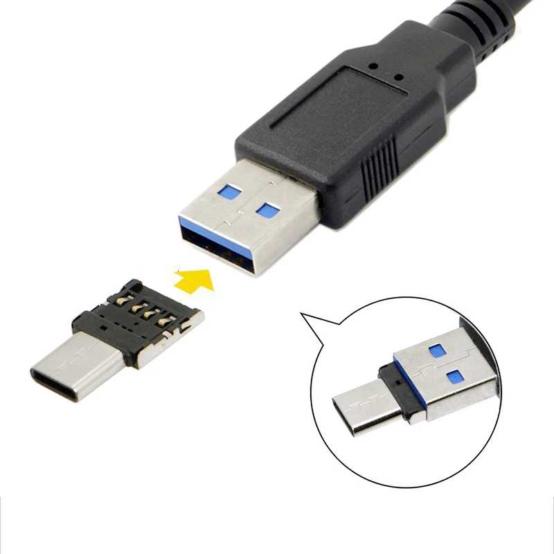 Переходник Micro USB/USB Type-c USB-C, OTG, кабель для передачи данных, преобразователь для Xiaomi, Huawei, Samsung, мыши, usb-накопителя Аксессуары для мобильных телефонов
