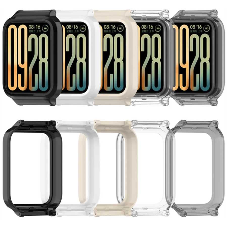 Чехол для Xiaomi MI Band 9 pro, высококачественный тонкий ПК, умные часы, защитный полузавернутый ремешок 18 мм, аксессуар Умная электроника