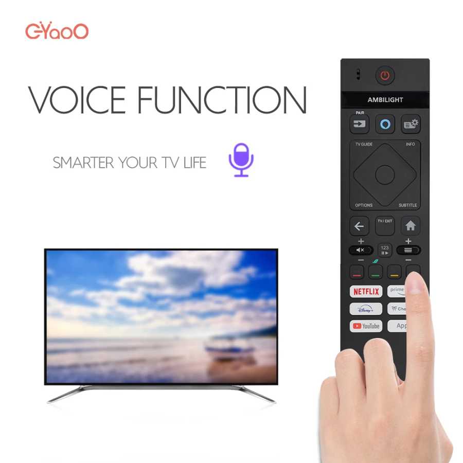 Фотография №1 товара Пульт дистанционного управления Ambilight Voice TV для Philips, совместимый с