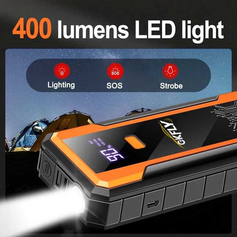 Фотография №4 товара GKFLY Новый 4000A автомобильный стартер портативный Power Bank 12 В