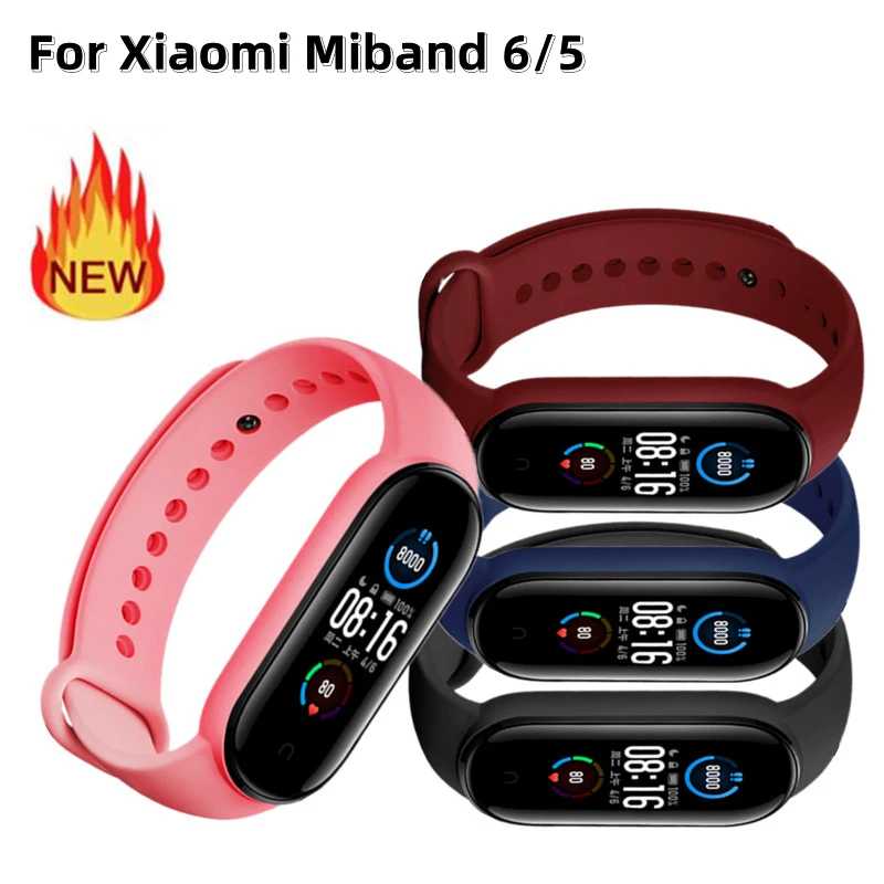 Фотография №5 товара Мягкий силиконовый ремешок для xiaomi mi band 6 5, аксессуары