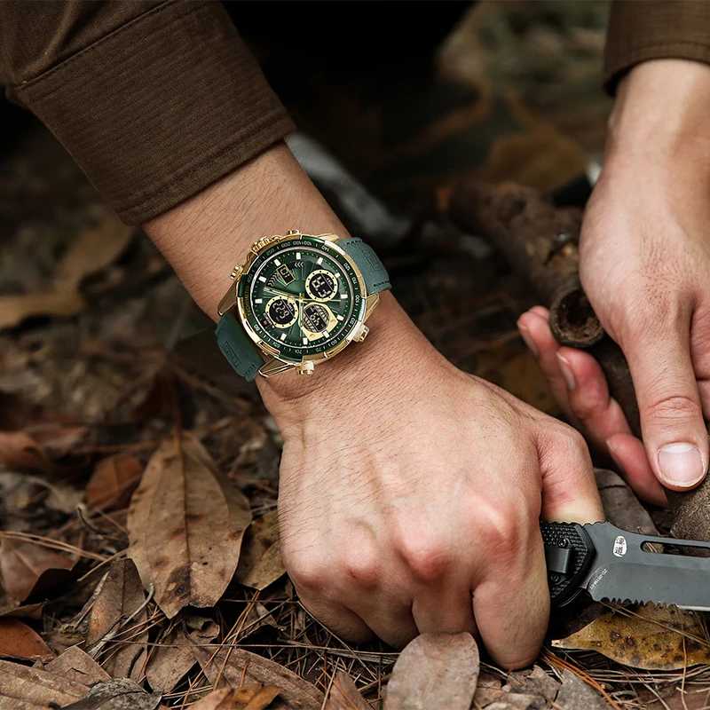 Фотография №5 товара Новые часы NAVIFORCE для мужчин, кожаные мужские военные спортивные водонепроницаемые