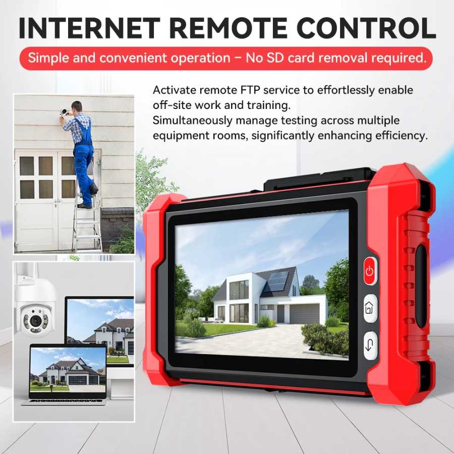 Фотография №5 товара NOYAFA NF-IPC728HSO 8-дюймовый монитор-тестер для систем видеонаблюдения с OTDR, тестер
