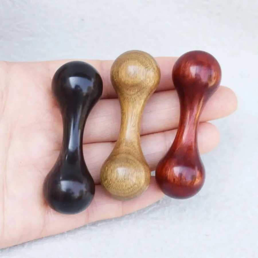 Новые деревянные игрушки из костей для пальцев, вращающиеся полирующие ручные спиннеры, гантели, палисандр, черное дерево, декомпрессионные игрушки, подарки Игрушки антистресс