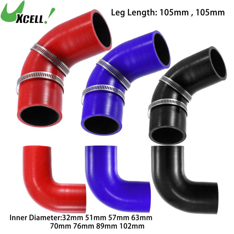 Комплект силиконовых патрубков UXCELL 32/51/57/63/70/76/89 мм, 90-градусный угловой соединитель для интеркулера, редуктор для Seat Leon 1M Двигатели и детали двигателя