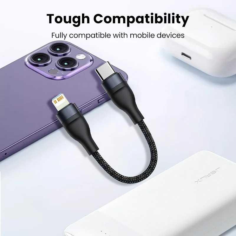 Фотография №4 товара Короткий USB-кабель Olaf 25 см с разъемом Type-C для быстрой