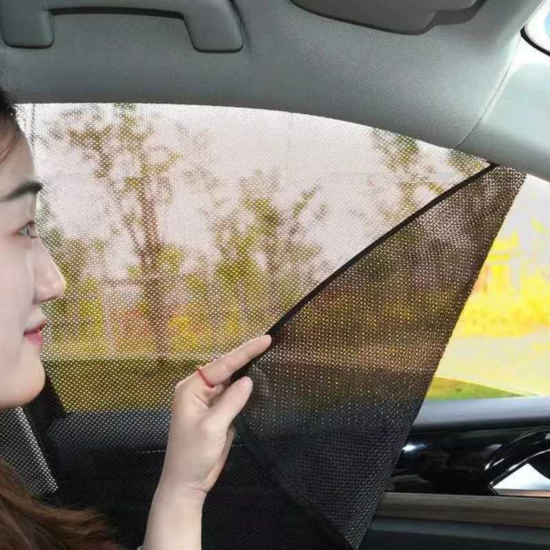 Фотография №1 товара Магнитный автомобильный солнцезащитный козырек, универсальный складной необычный вид, нейлоновая сетчатая