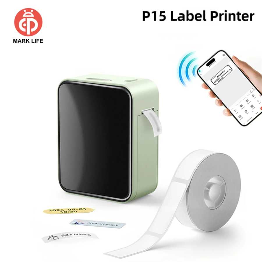 MarkLife P15 термопринтер этикеток мини портативный беспроводной Bluetooth-совместимый этикетировочный стикер машина для домашнего офиса Оргтехника