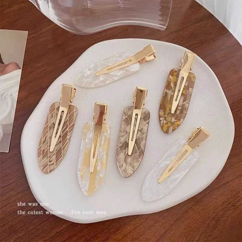 2 шт., простая розовая бесшовная заколка для волос Сакура, женская ацетатная заколка без изгиба, зажим для челки, зажим в виде утконоса, заколки для волос, инструмент для укладки волос Аксессуары для волос