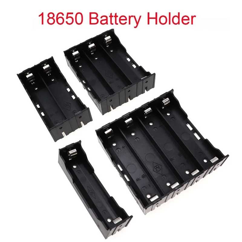 DIY ABS 18650 Чехлы для аккумуляторов 1X 2X 3X 4X 18650 Чехол для хранения аккумуляторов 1 2 3 4 слота Контейнер для аккумуляторов с жестким штифтом Аксессуары и запчасти