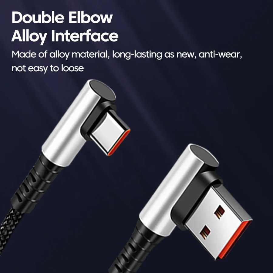 Фотография №4 товара 6A 0,25 0,5 м Короткий кабель 90-градусный локоть USB A