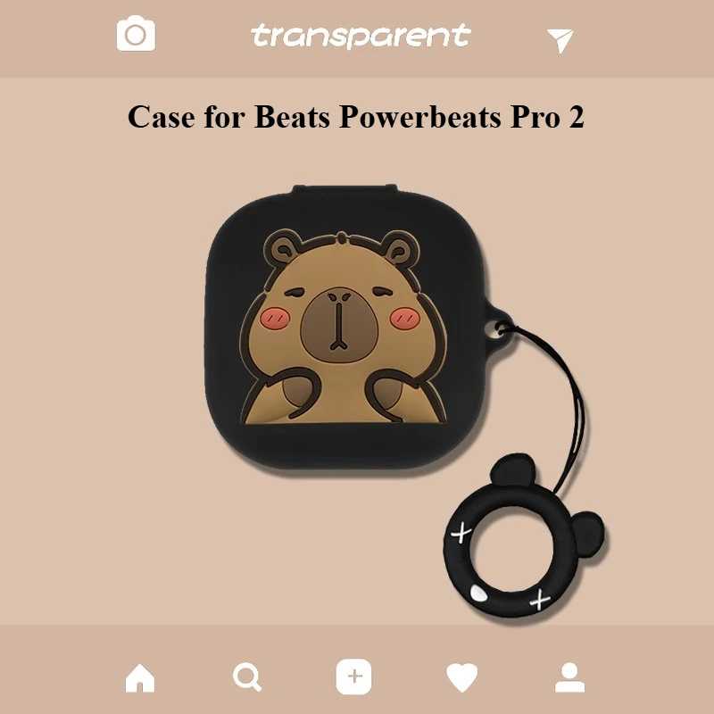 Совместимый с Beats Powerbeats Pro 2 чехол, силиконовый, с милым мультяшным рисунком, для беспроводных наушников, портативный, для TWS-наушников. Портативное аудио и видео