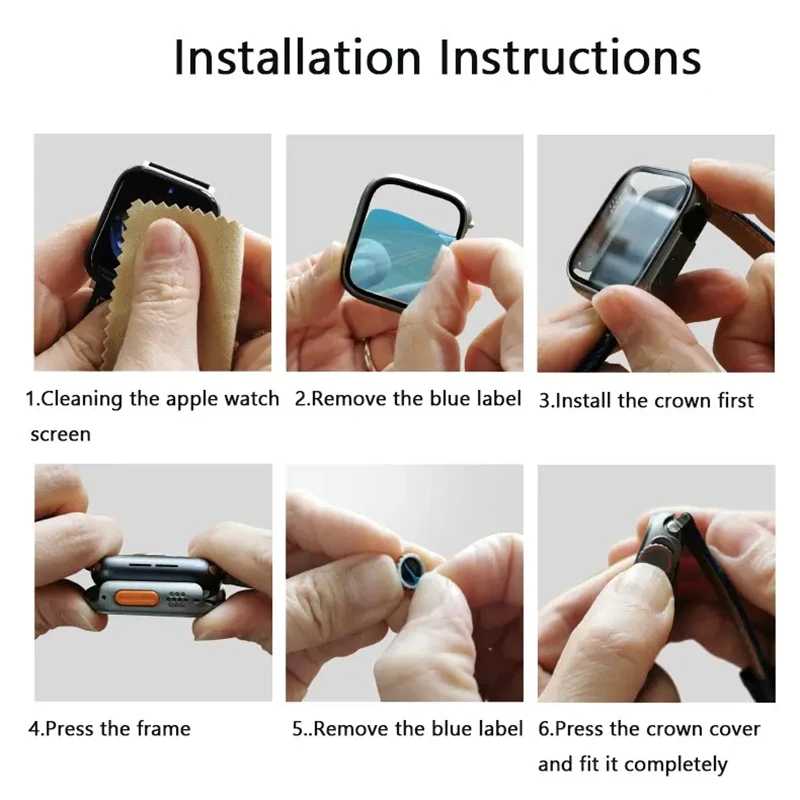 Фотография №5 товара Стекло + чехол для Apple Watch 44 мм 45 мм