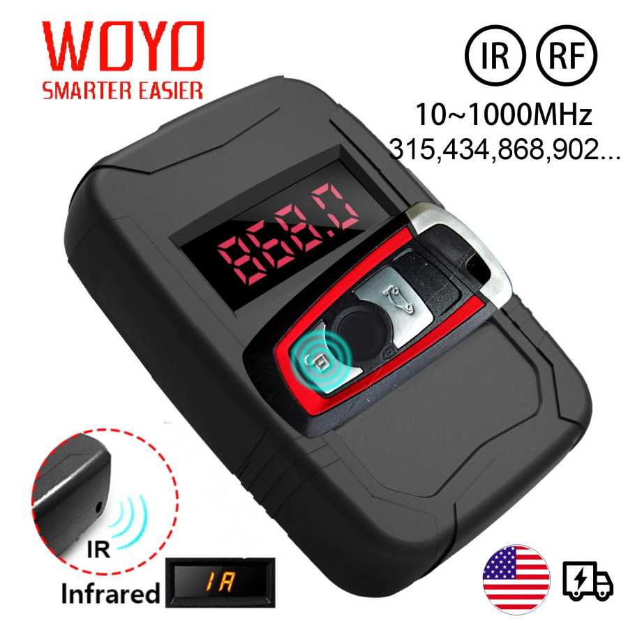 WOYO 10-1000 МГц частотомер цифровой Инструмент дистанционного управления, диагностика всех типо, радиосканер частотв (IR) инфракрасного (RF) радиочастотного тестера, 315,433,868,902, Инспекционные инструментые Инструмент для ремонта автомобилей