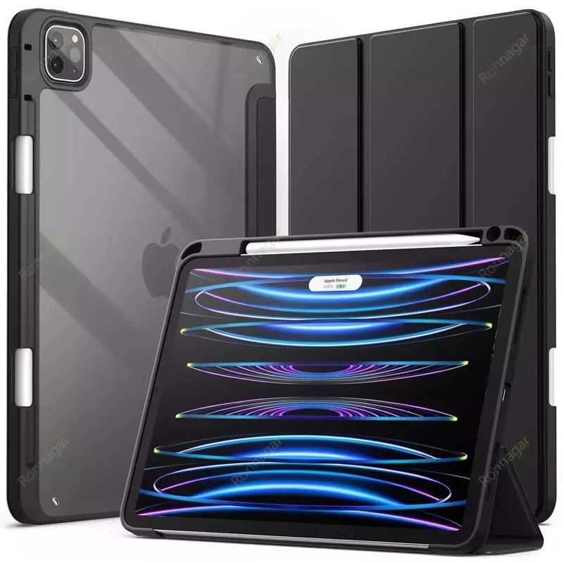 Умный чехол для iPad A16 A19 12-го 11-го поколения 2026 2025 2024 Air11 13 M4 M3 Air 8 7 6 Air 5 4 Pro11 13 M4 M5 M2 10-го 9-го 8-го 7-го 10.2 10.5 Аксессуары и запчасти для планшетов