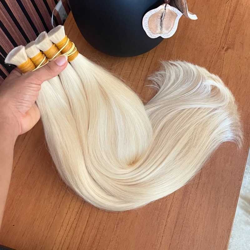 Фотография №1 товара 100% человеческие волосы, без утка, Remy Vietnam Hair, прямые пучки