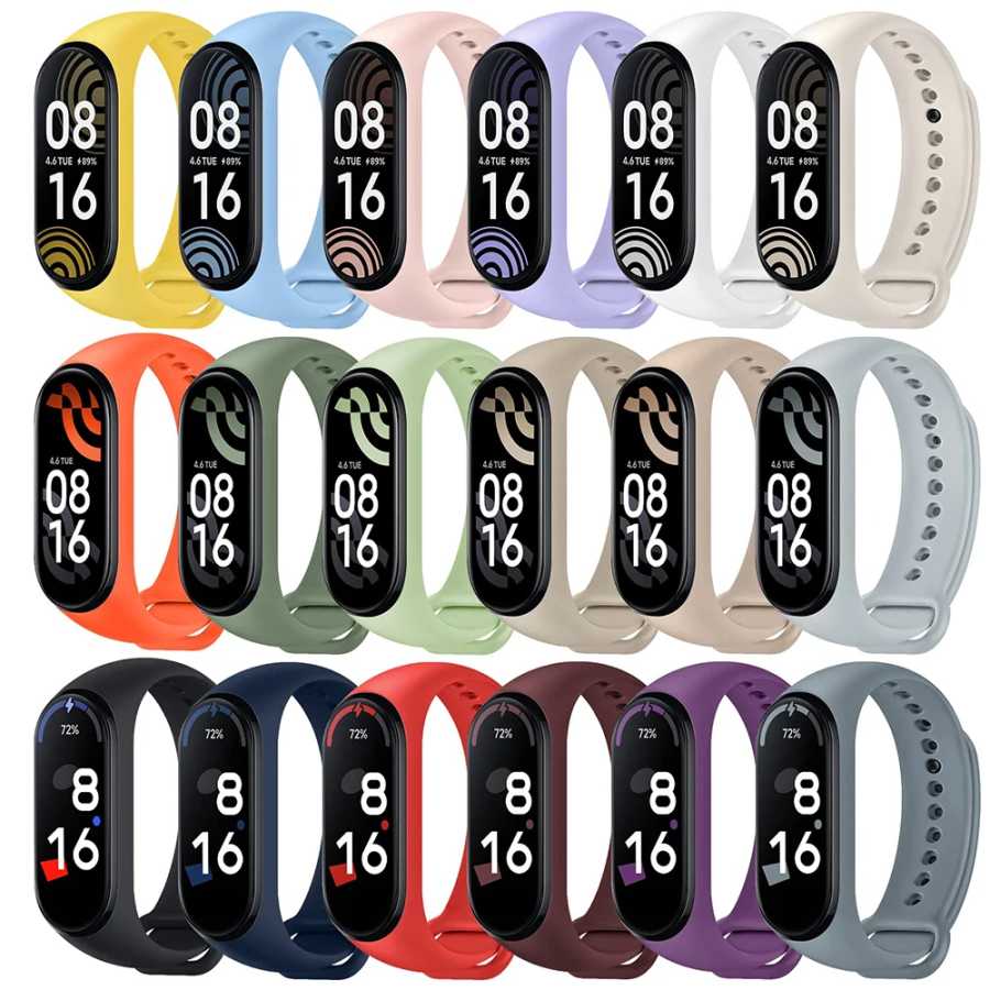 Ремешки для часов для браслета Xiaomi Mi Band 7, спортивные силиконовые умные часы Miband, сменный ремешок Pulse Correa mi Band 7 6 5 7 4 3 Аксессуары для часов