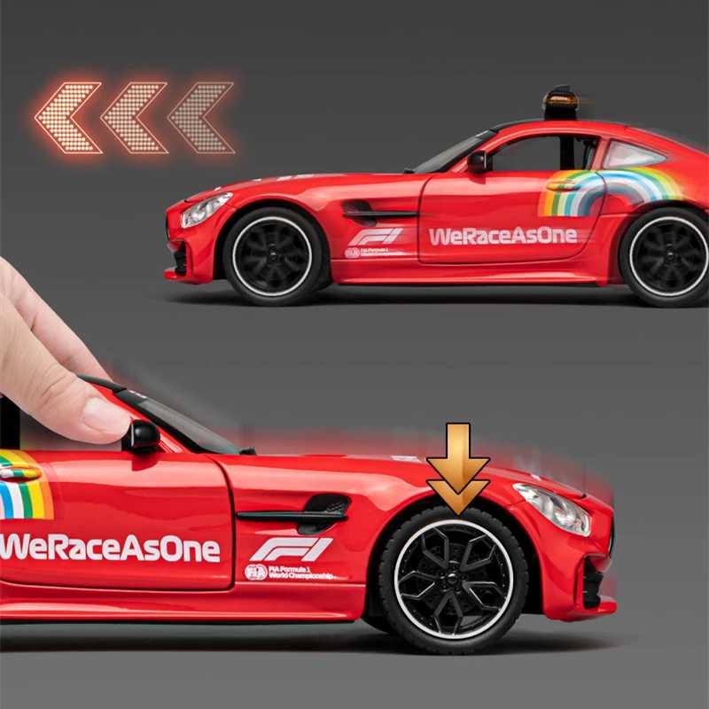 Фотография №5 товара Модель спортивной безопасной машины Benzs-GT GTR из сплава, модель литая