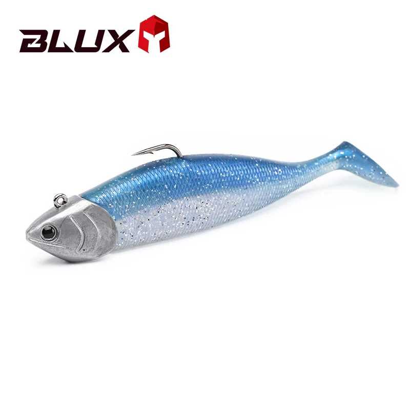 BLUX BLOD SHAD 80 мм 105 мм Мягкая рыболовная приманка Джигхед Черный хвост Гольян Искусственная силиконовая приманка Морской окунь Снаряжение для плавания Для рыбалки