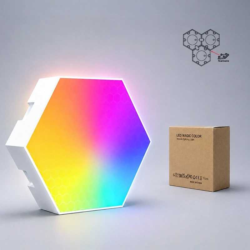 Регулируемый цветной атмосферный светильник DIY для домашних развлечений, подходит для киберспортивных комнат, домашнего кинотеатра, декоративное освещение Новинка освещения（новинка）