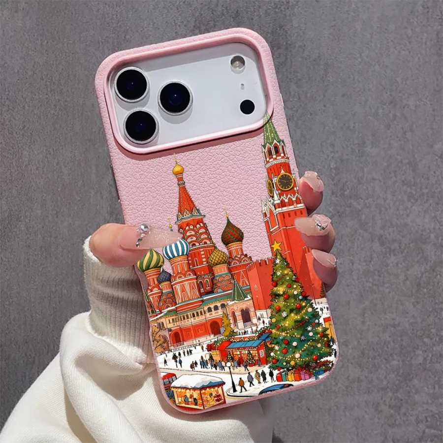 Фотография №3 товара Чехол для мобильного телефона «Рождественская елка Москва Улица» для IPHONE