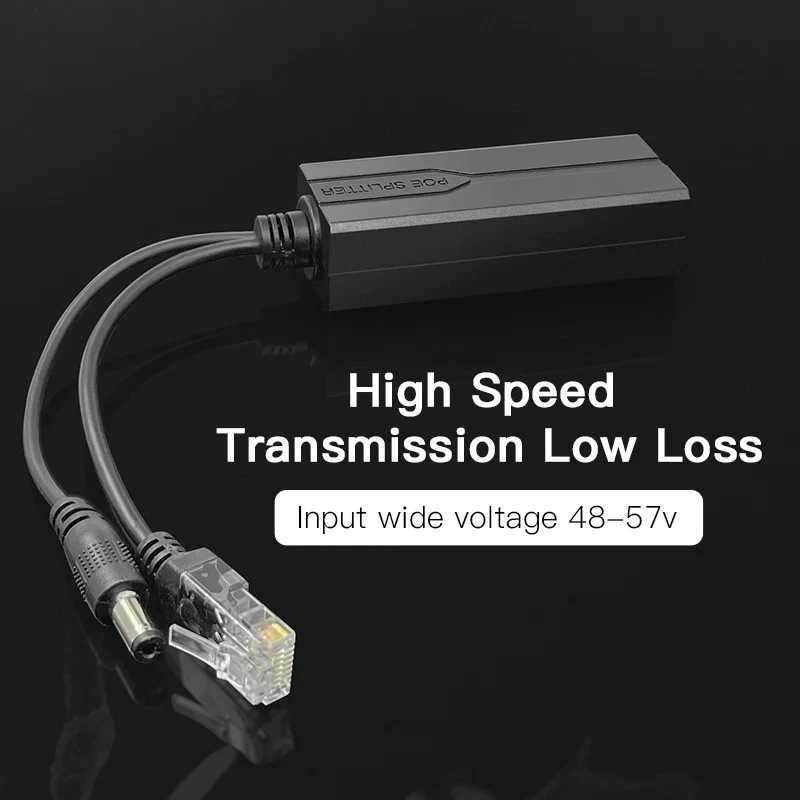 Фотография №2 товара Комплект из 4 PoE-сплиттеров 48В на 5В/12В, 1.2А/2А, с поддержкой