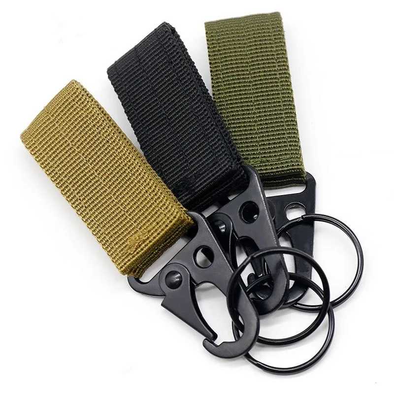 3 шт., тактическая нейлоновая лямка с пряжкой, карабин, крючок EDC Molle, рюкзак, зажим для ремня, брелок, вешалка для уличного альпинизма, кемпинга Кемпинг и походы