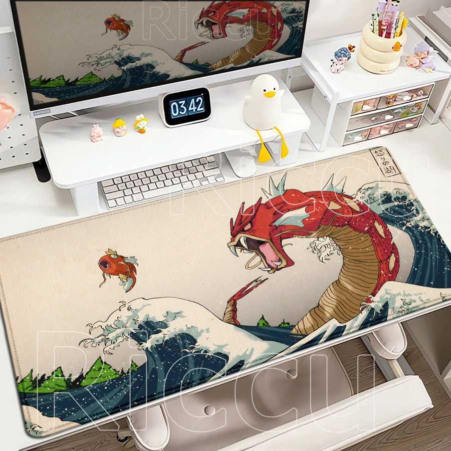 Фотография №1 товара Игровой коврик для мыши с аниме-дизайном P-Pokemons Gyarados, большой нескользящий