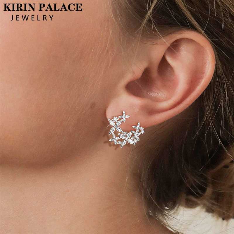 Серьги женские из серебра 925 пробы с четырьмя листьями клевера Ювелирные изделия