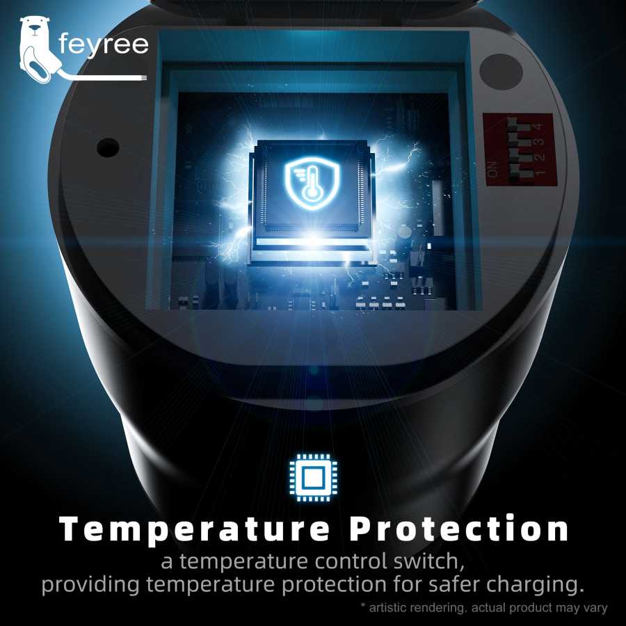 Фотография №2 товара Портативный адаптер Feyree Type2 V2L с регулятором мощности для китайских