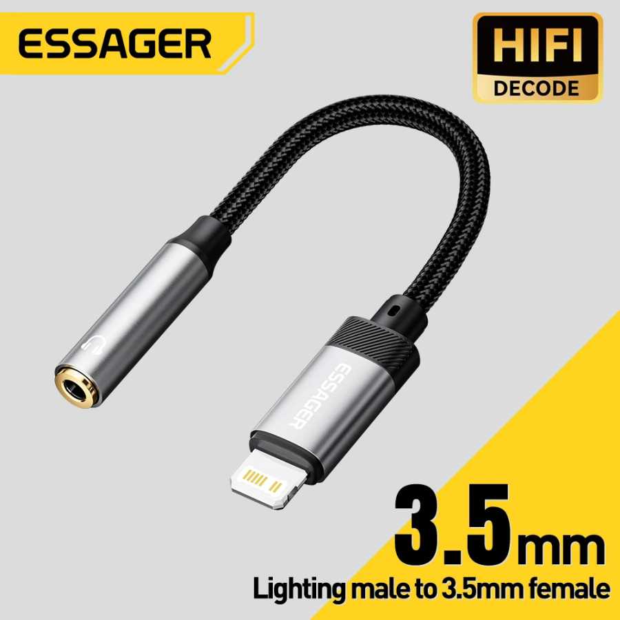 Essager Lightning на разъем 3,5 мм, аудиоадаптер, Aux-кабель для наушников, адаптер USB типа C на 3,5 OTG типа C для iphone Xiaomi Oneplus Аксессуары для мобильных телефонов