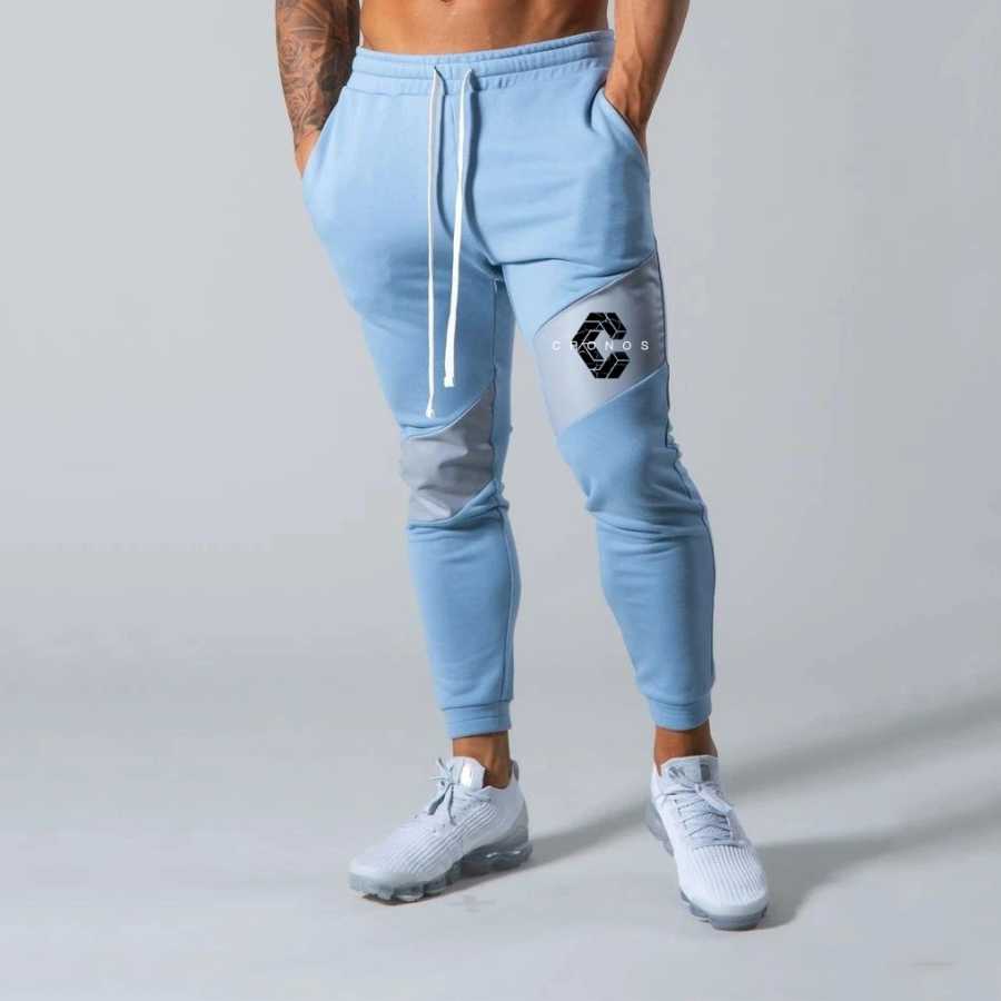 Фотография №3 товара Брюки с принтом CRONOS GYM, мужские повседневные спортивные брюки для