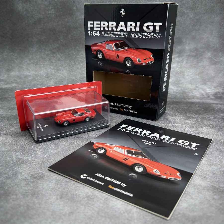 Машинка в масштабе 1:64: Ferrari 250 GTO 1962 Asia Limited Edition от CENTAURIA IXO. Коллекционная модель из литого металла. В наличии, готова к отправке. Играйте в транспортные средства и модели