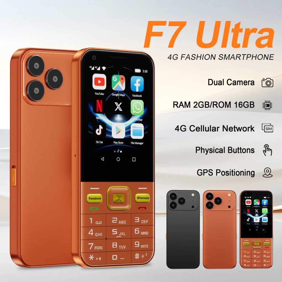 SERVO F7 Ultra Android Смарт-мобильный телефон Сеть 4G 2,8 "сенсорный экран 2 ГБ + 16 ГБ WhatsAPP FM-радио Смартфоны с двумя SIM-картами в режиме ожидания Мобильные телефоны